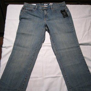 Liz & Co. Chelsea Jean Women Size 12 Antique Wash Mid Rise Straight Leg NEW